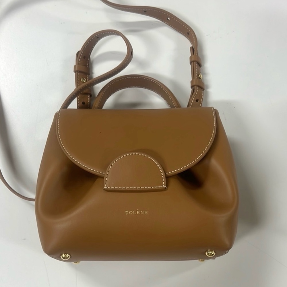 Polene Brown Leather Bag